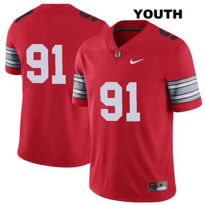 Youth NCAA Ohio State Buckeyes Drue Chrisman #91 College Stitched 2018 Spring Game No Name Authentic Nike Red Football Jersey IX20R23YZ